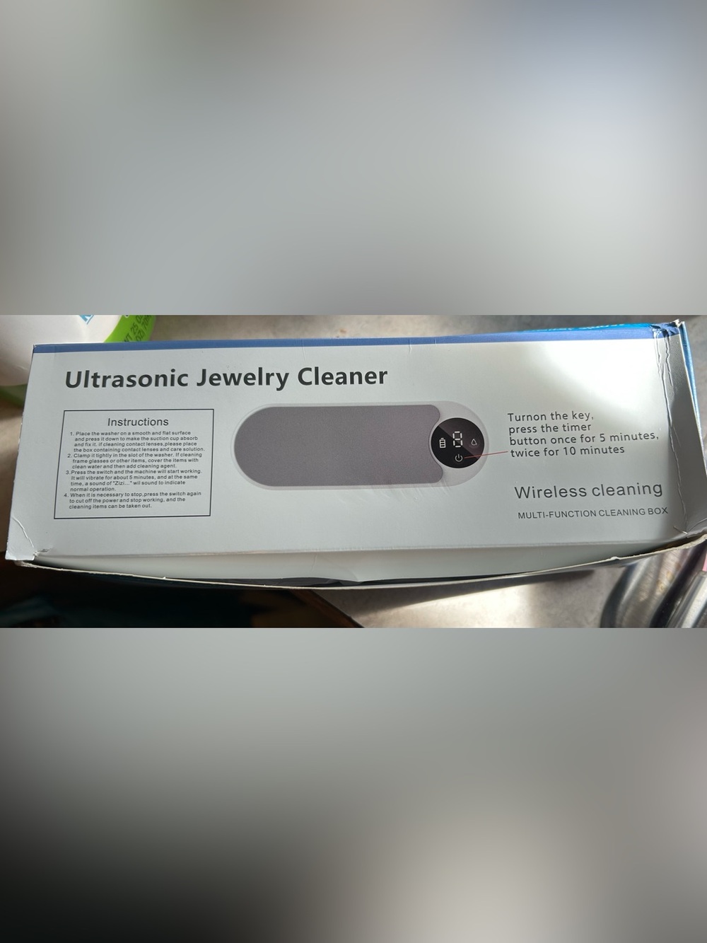 Source Unknown White and Gray Ultrasonic Jewelry Cleaner - Picture 2 of 4